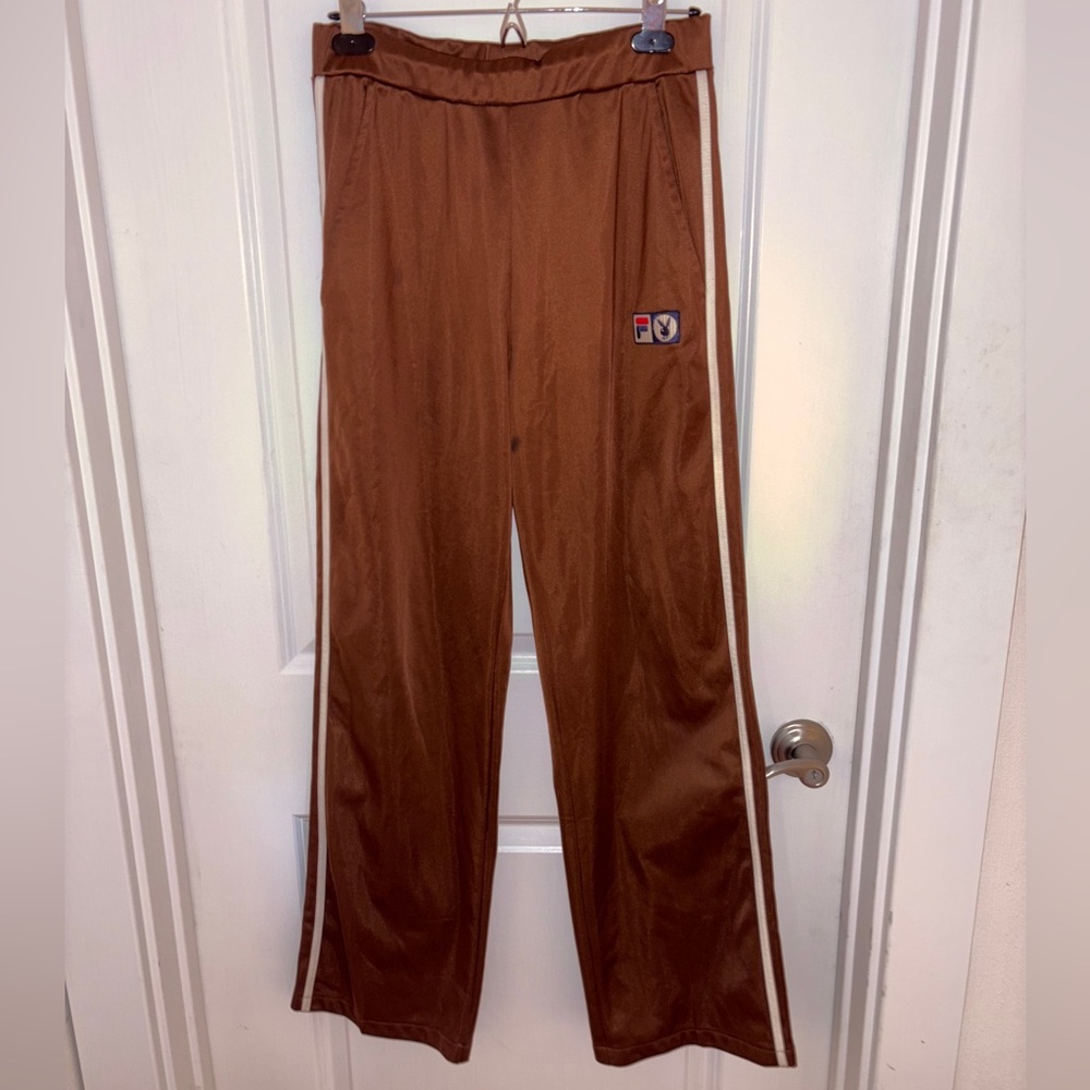 FILA x Playboy cropped flare track pant